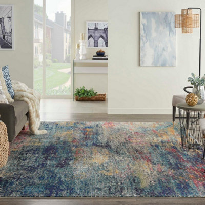 Multicolor Modern Rug, 6mm Thickness Stain-Resistant Abstract Rug, Modern Rug for Bedroom, & Living Room-119cm X 180cm