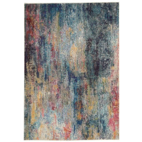 Multicolor Modern Rug, 6mm Thickness Stain-Resistant Abstract Rug, Modern Rug for Bedroom, & Living Room-160cm X 221cm