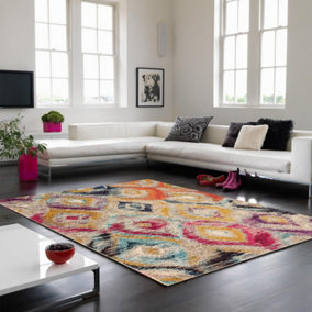 Multicolored Modern Abstract Rug for Living Room, Bedroom, Dining Room - 200cm X 300cm