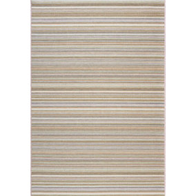 Multicolored Striped Outdoor Rug, Striped Stain-Resistant Rug For Patio, Garden, Deck, Modern Outdoor Rug-160cm X 230cm