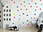 Multicolour Polka Dot Rainbow Wall Stickers