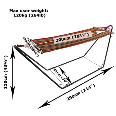 Multicolour Portable Hammock Easy Assembly - 6