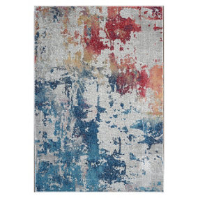 Multicolour Rug, Persian Floral Rug, Stain-Resistant Luxurious Rug, Modern Rug for Bedroom, & Dining Room-61cm X 183cm (Runner)