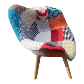 Multicoloured Dining Chair  Patchwork Tube Dining Chair - Single