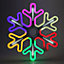 Multicoloured LED Snowflake Rope Light
