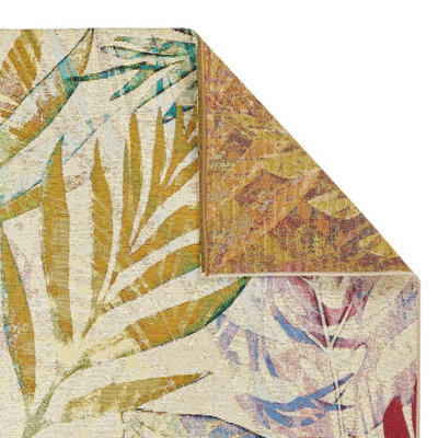 MultiColoured Outdoor Rug, Abstract Stain-Resistant Rug For Decks Patio Garden, Modern Outdoor Area Rug-200cm X 285cm
