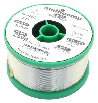 MULTICOMP - Lead Free Solder Wire 0.7mm, 250g