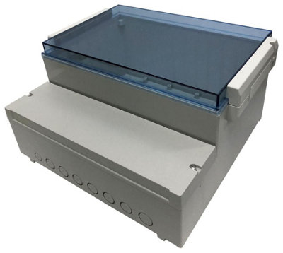 MULTICOMP PRO - IP65 ABS Dual Compartment Enclosure with Hinged Cover, 281x296x158mm
