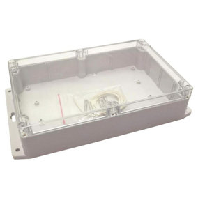 MULTICOMP PRO - IP65 Polycarbonate Enclosure with Flanges, 55x222x146mm, Clear Lid