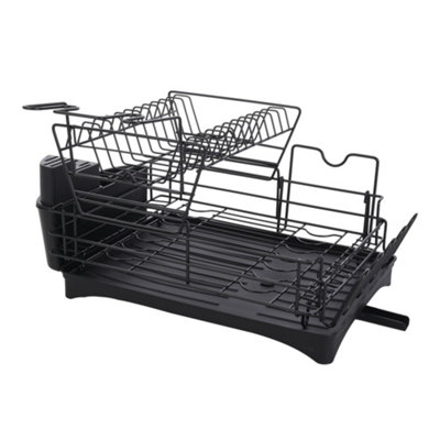 Multifunctional 2 Tier Detachable Dish Drainer Rack