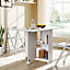 Multifunctional Folding Table Dining Table for Small Spaces with 2-tier Shelves