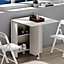 Multifunctional Folding Table Dining Table for Small Spaces with 2-tier Shelves