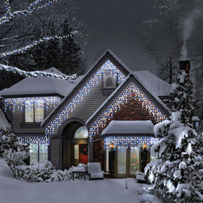 Multifunctional Icicle Fairy Lights, Mains Powered with 8 Lighting Functions and Timer