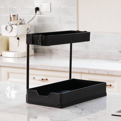 Multifunctional Plastic Pull Out Kitchen Storage Rack
