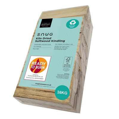 Multipack Kiln Dried Soft Wood Kindling 4 x 4KG