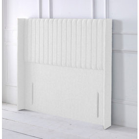 Multipanel Winged Chenille 3ft Single 50" Headboard - Ivory