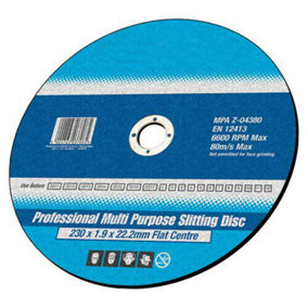 Multipurpose Flat Cutting Disc - 115mm x 1mm x 22.2mm - Slitting Slice Material
