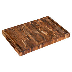 Multipurpose Inverted Teak Wood Large Barbecue Cutting Board 44 x 29cm