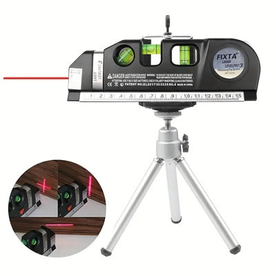 Multipurpose Cross Line Laser Level – 360° Tilt Sensor, Easy Setup, DIY Tool Kit