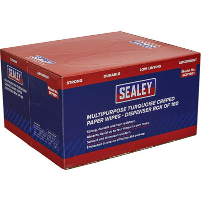 Multipurpose Paper Wipes in Dispenser Box - 160 Sheets - 69gsm Paper ...