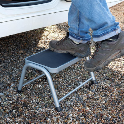 Multipurpose Step Stool - Indoor or Outdoor Portable Sturdy Steel Anti ...
