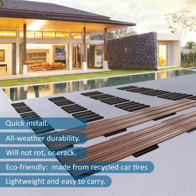 Multy Deck Recycled Rubbed Decking Plate 24-Pack - 3