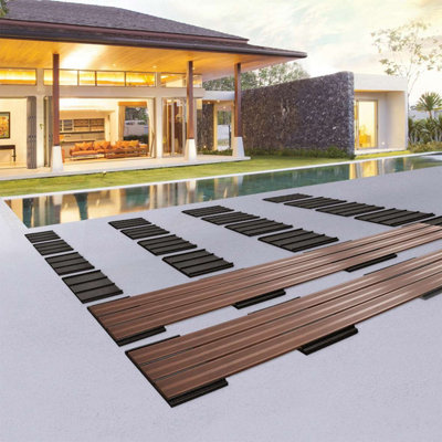 Multy Deck Recycled Rubbed Decking Plate 24-Pack - 6