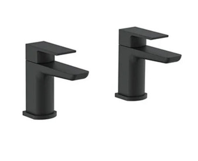 Mura Basin Taps (Pair) Matt Black Finish