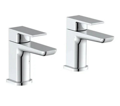 Mura Chrome Basin Taps (Pair) Hot and Cold