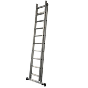 Murdoch Dmax Double Extension Ladder with Depoloyable Stabiliser Bar - 2x10 Rung