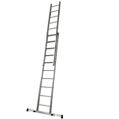 Murdoch Dmax Double Extension Ladder with Depoloyable Stabiliser Bar - 2x10 Rung - 5