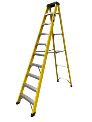 Murdoch Int. 10 Tread GRP Heavy Duty Swingback Step Ladder (3.43m)