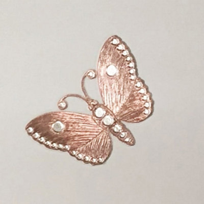 Muriva Amelia Butterfly Stone and Rose Wallpaper 701420