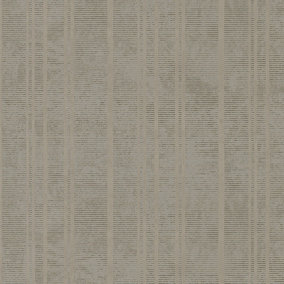 Muriva Beige Stripe Metallic effect Embossed Wallpaper