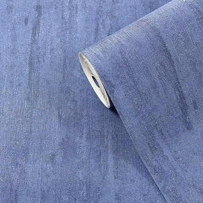 Muriva Blue Floral Mica effect Embossed Wallpaper