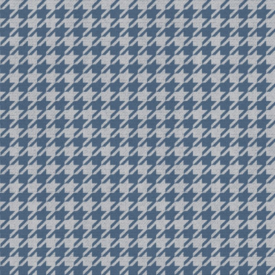 Muriva Blue Houndstooth Metallic effect Embossed Wallpaper
