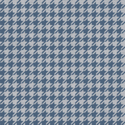 Muriva Blue Houndstooth Metallic effect Embossed Wallpaper