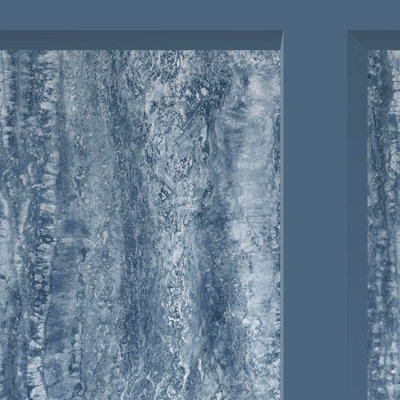 Muriva Blue Marble Pearl effect Embossed Wallpaper DIY at B&Q