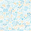 Muriva Blue Novelty Distressed effect Embossed Wallpaper