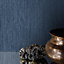 Muriva Blue Texture Metallic & glitter effect Embossed Wallpaper