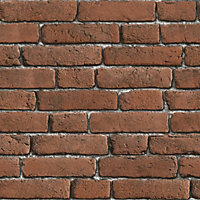 Muriva Bluff Brick Red Wallpaper J30108
