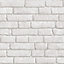 Muriva Bluff Brick White Wallpaper J30309