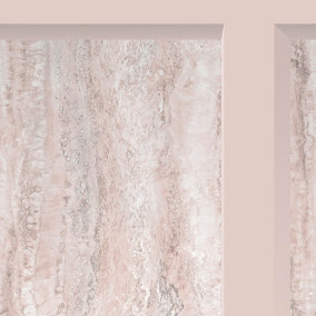 Muriva Blush Marble Pearl effect Embossed Wallpaper