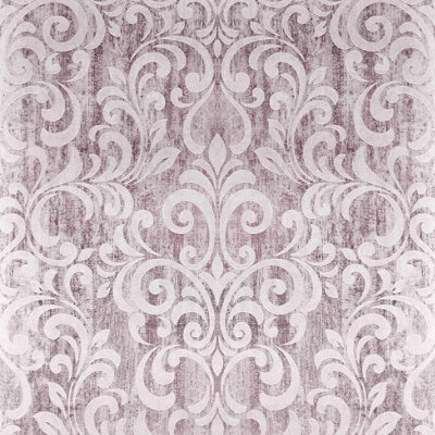 Muriva Bronze Damask Metallic effect Embossed Wallpaper