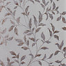 Muriva Bronze Floral Metallic effect Embossed Wallpaper