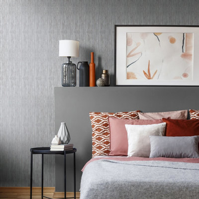 Muriva Bronze Texture Metallic & glitter effect Embossed Wallpaper