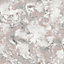 Muriva Brown Marble Metallic effect Embossed Wallpaper