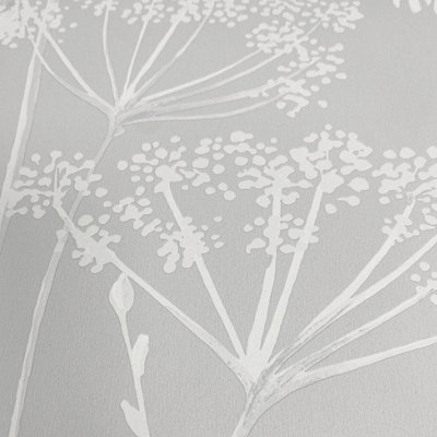 Muriva Catherine Lansfield Meadowsweet Floral Grey Wallpaper 165581