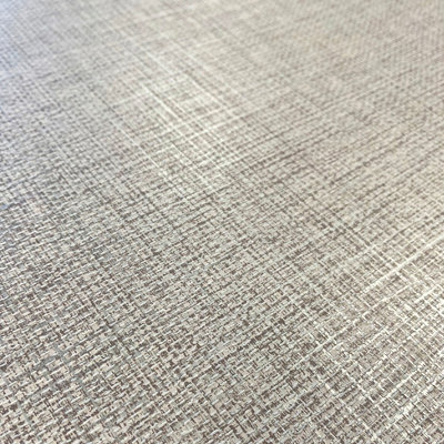 Muriva Chestnut Texture Fabric effect Patterned Wallpaper