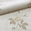 Muriva Cream Floral Mica effect Embossed Wallpaper